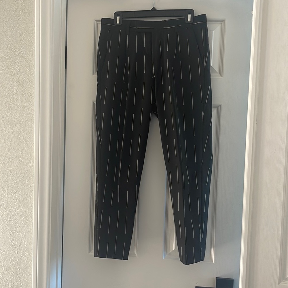 ASOS black and white stripped pants